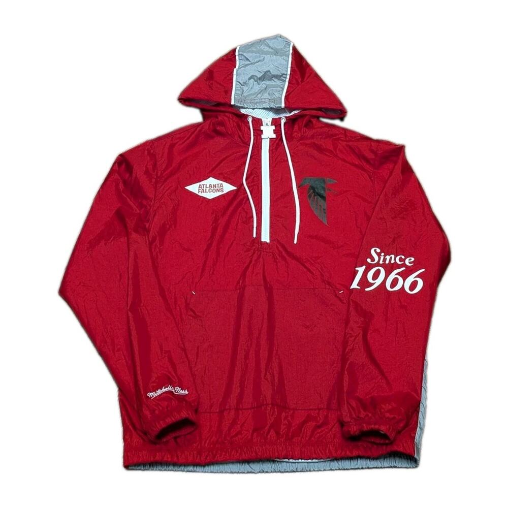 Mitchell & Ness Atlanta Falcons Sixty-Six Collection SMALL Half-Zip Windbreaker